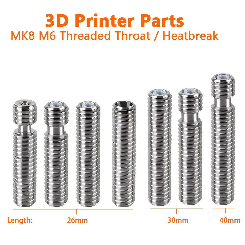 Direct Drive Extruder - M6 목구멍 26mm 30mm 40mm 길이(MK8