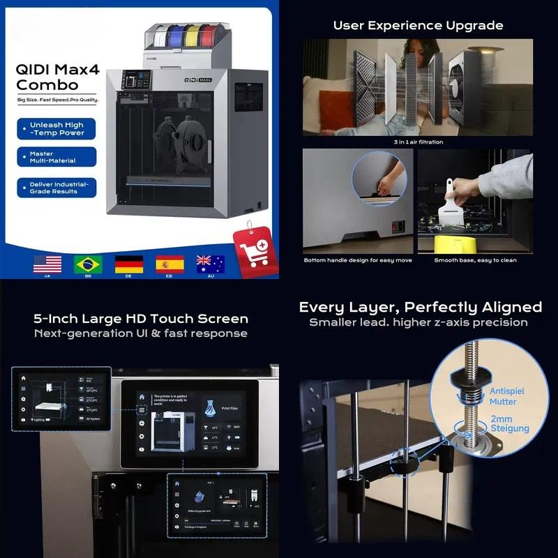 2026년, QIDI MAX4 콤보 코어XY 3D 프린 - 3D Printer 리뷰 및 가격