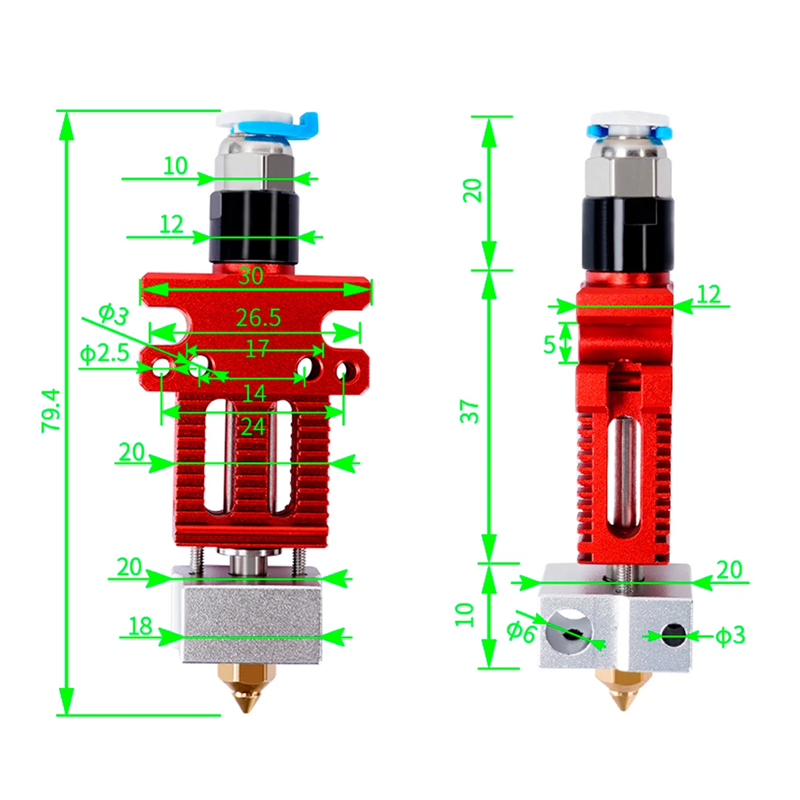 3D 프린터 부품 CR6 SE J-헤드 조립 프린트 헤 - Direct Drive Extruder 리뷰 및 가격
