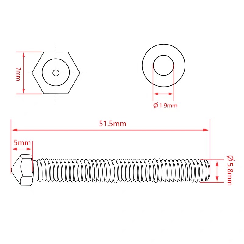 확장형 슈퍼 화산 황동 노즐 E3D 핫엔드용 고유량 대 - Printer Nozzle 리뷰 및 가격