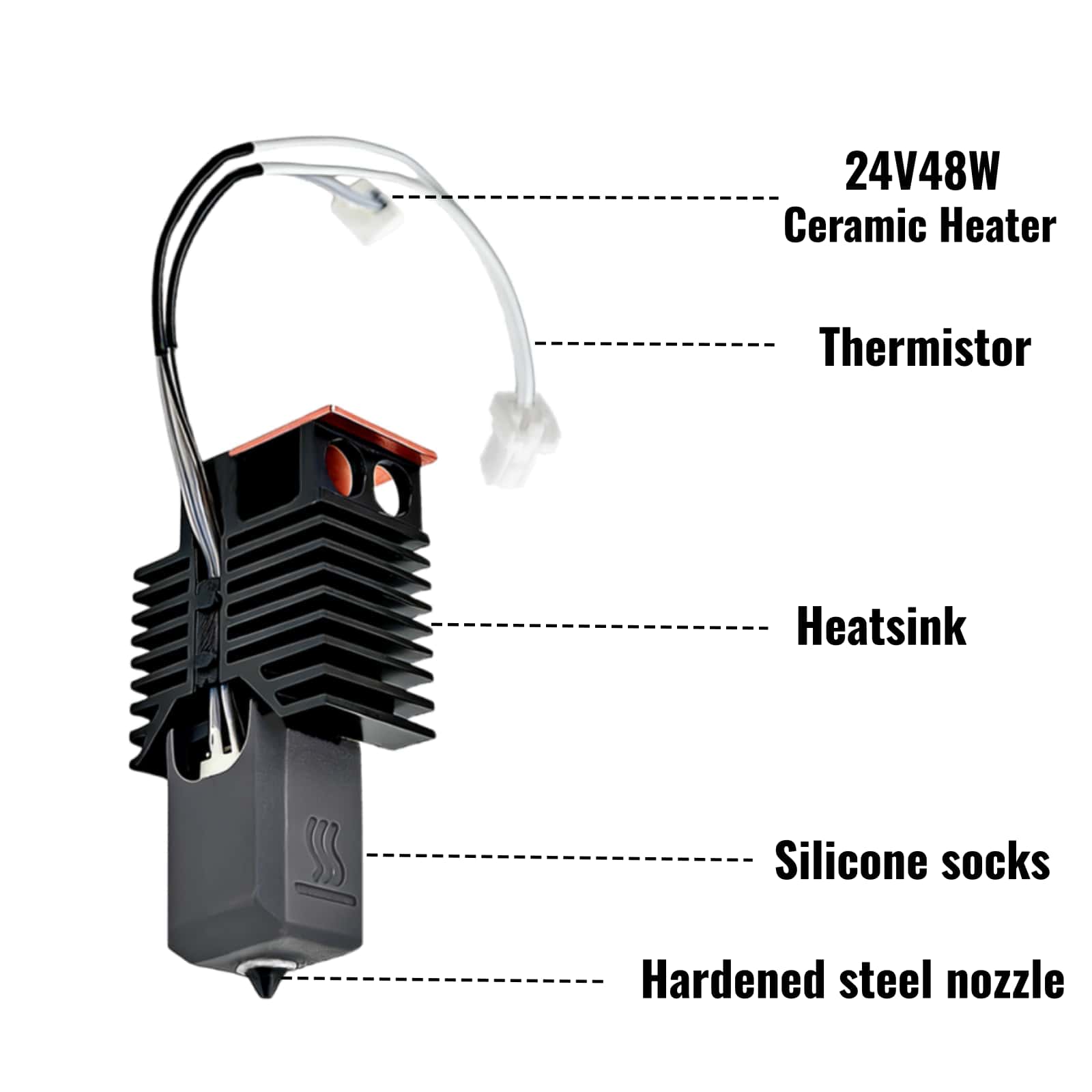 스냅메이커 U1용 고유량 핫엔드, 24V 48W 세라믹 - High Flow Ceramic Hotend 리뷰 및 가격