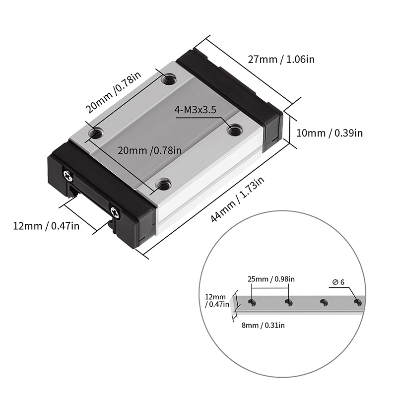 MGN7 MGN12 MGN15 MGN9 L 100-80 - Linear Rail Mgn12H Set 리뷰 및 가격