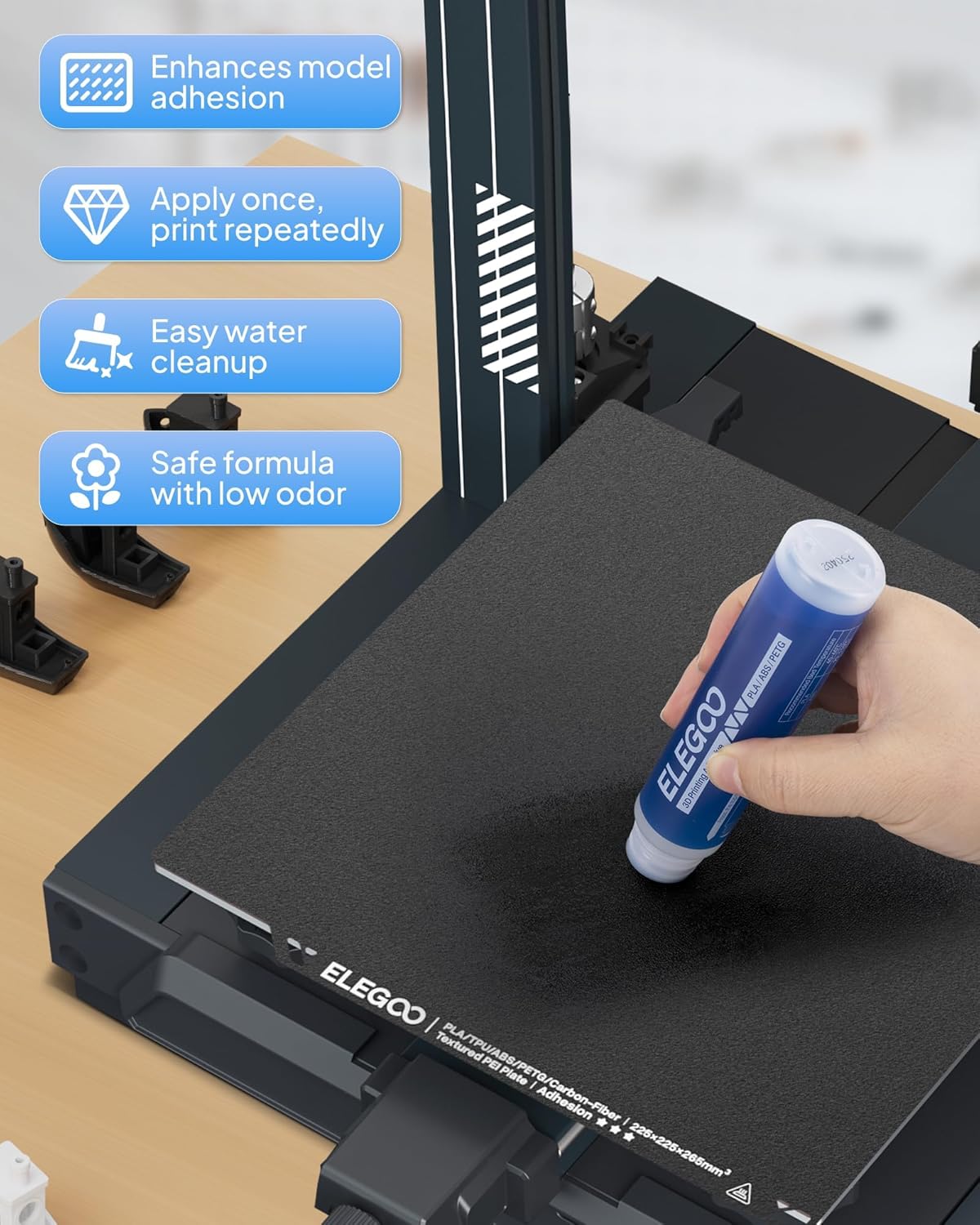 ELEGOO 3D 프린터 접착제 글루 스틱 60ML 2 - 3D Printer Bed 리뷰 및 가격
