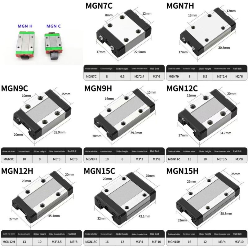 2개 MGN12H MGN12C MGN7H MGN7C M - Linear Rail Mgn12H Set 리뷰 및 가격